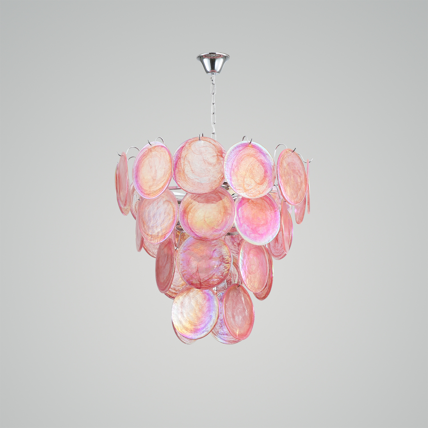 Modernist Handblown Murano Disc Chandelier