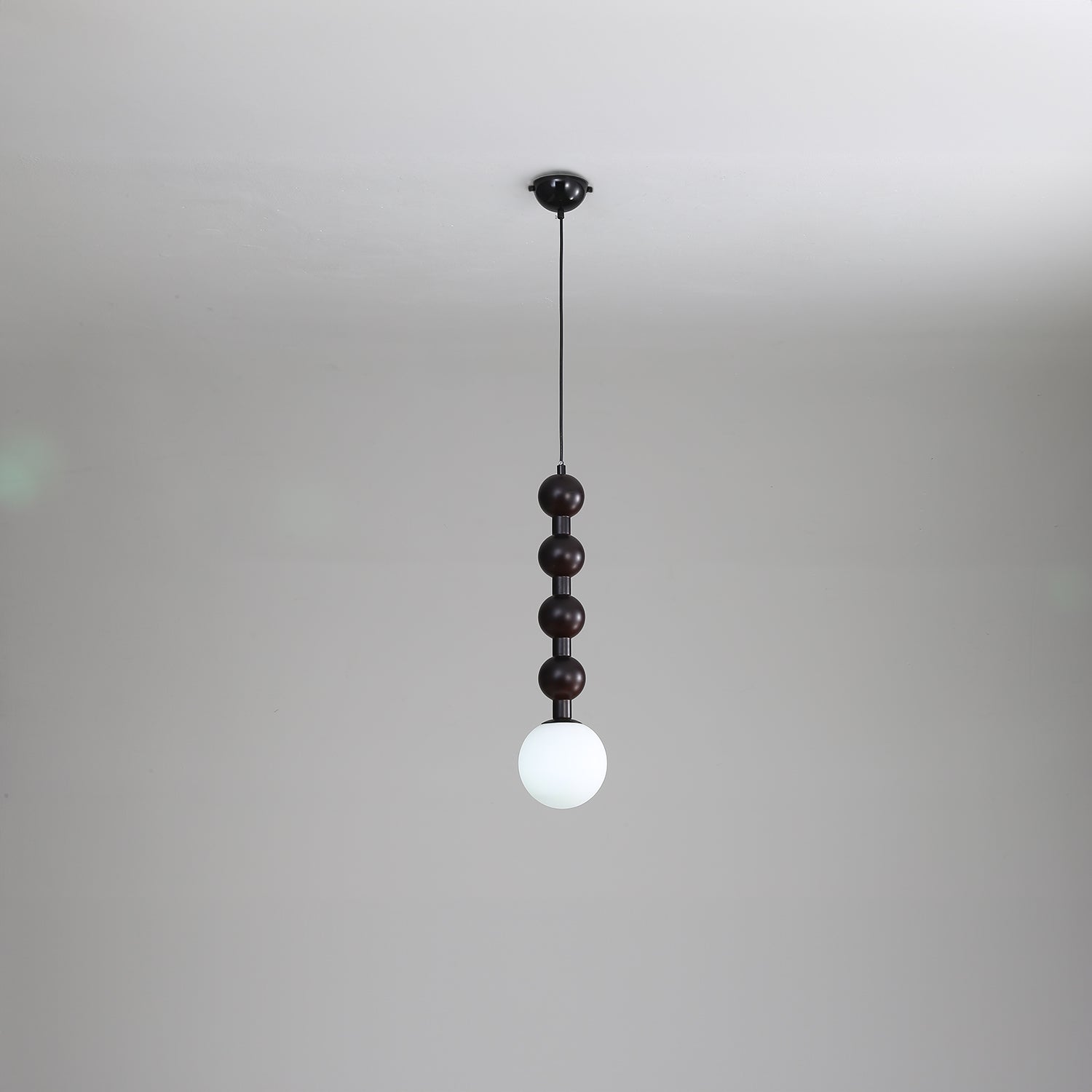 Beaded Wooden Pendant Light