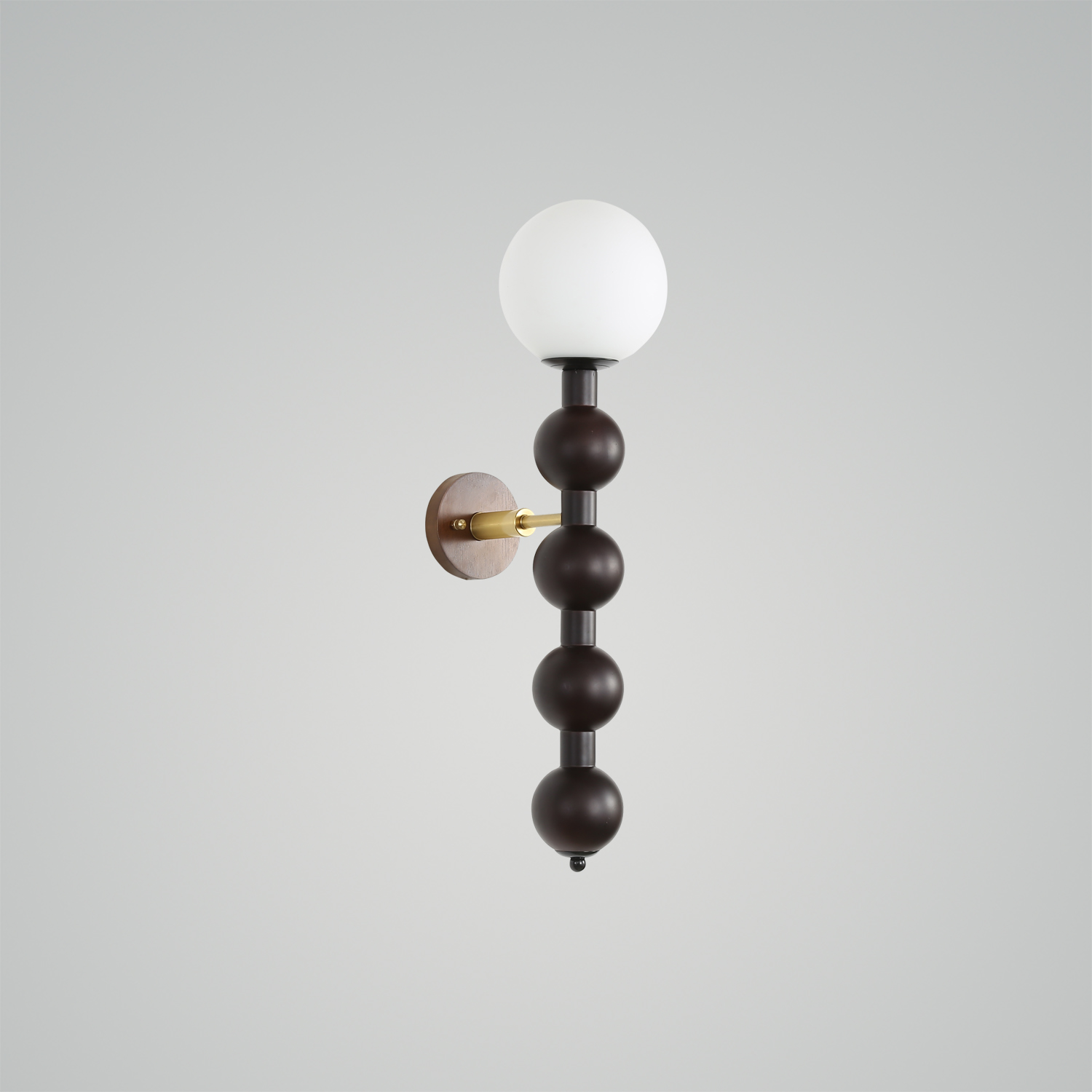 Beaded Wooden Wall Light