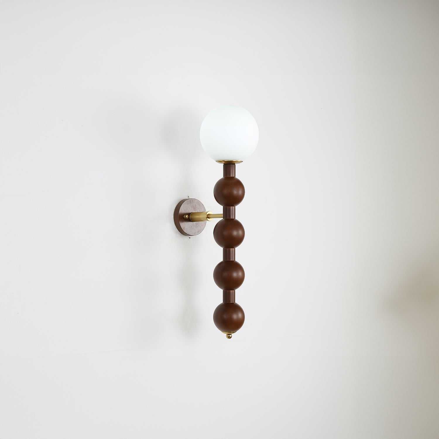 Beaded Wooden Wall Light