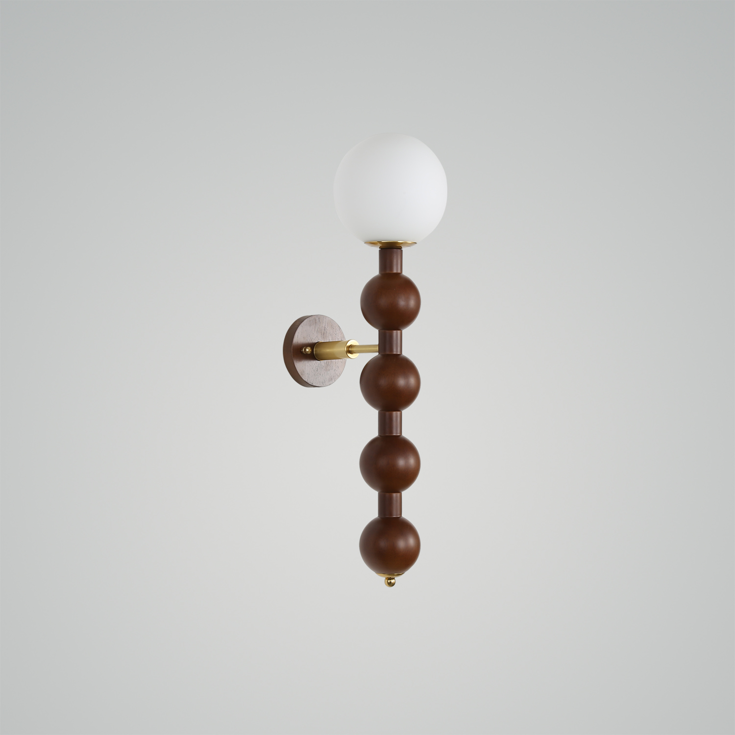 Beaded Wooden Wall Light