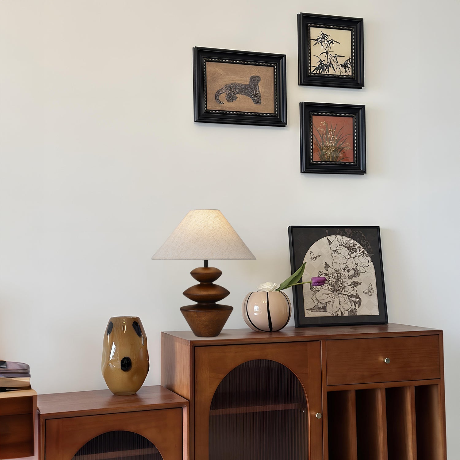 Original Wood Vintage Table Lamp