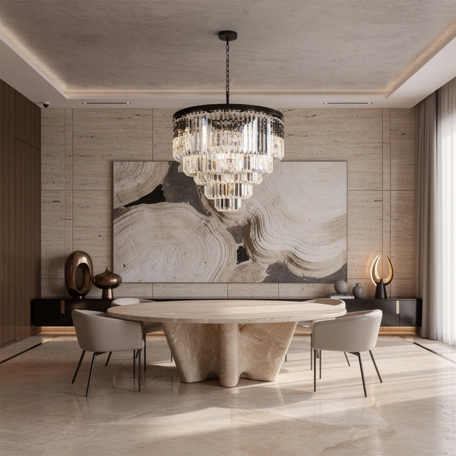 1920S Odeon Round Chandelier