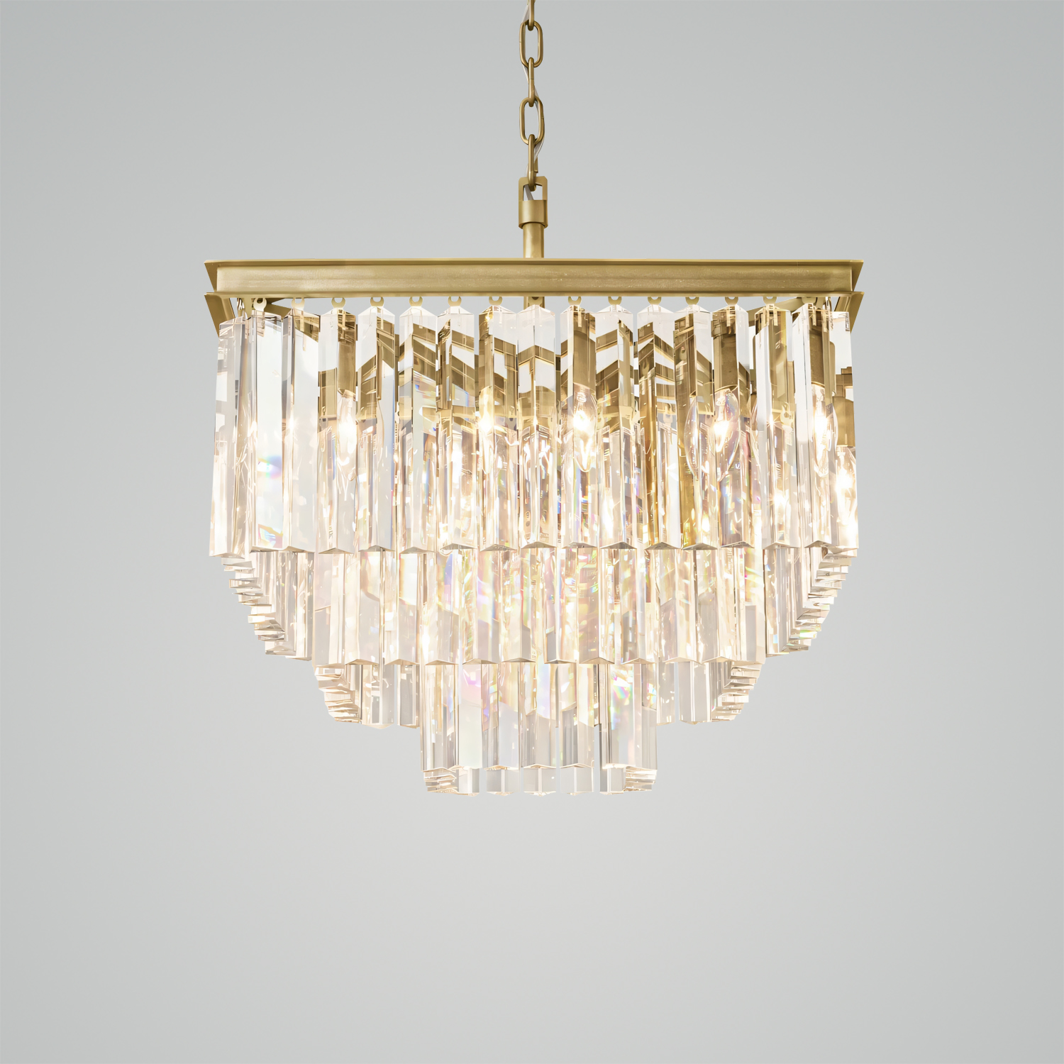 1920S Odeon Square Chandelier