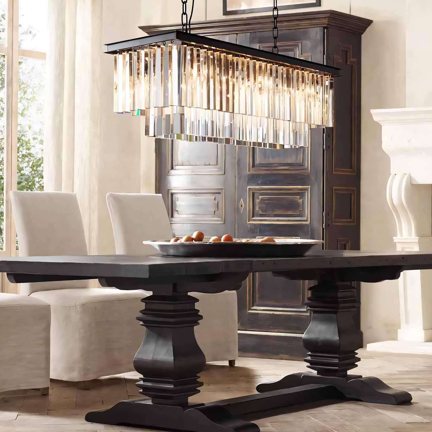 1920s Odeon Rectangular Chandelier