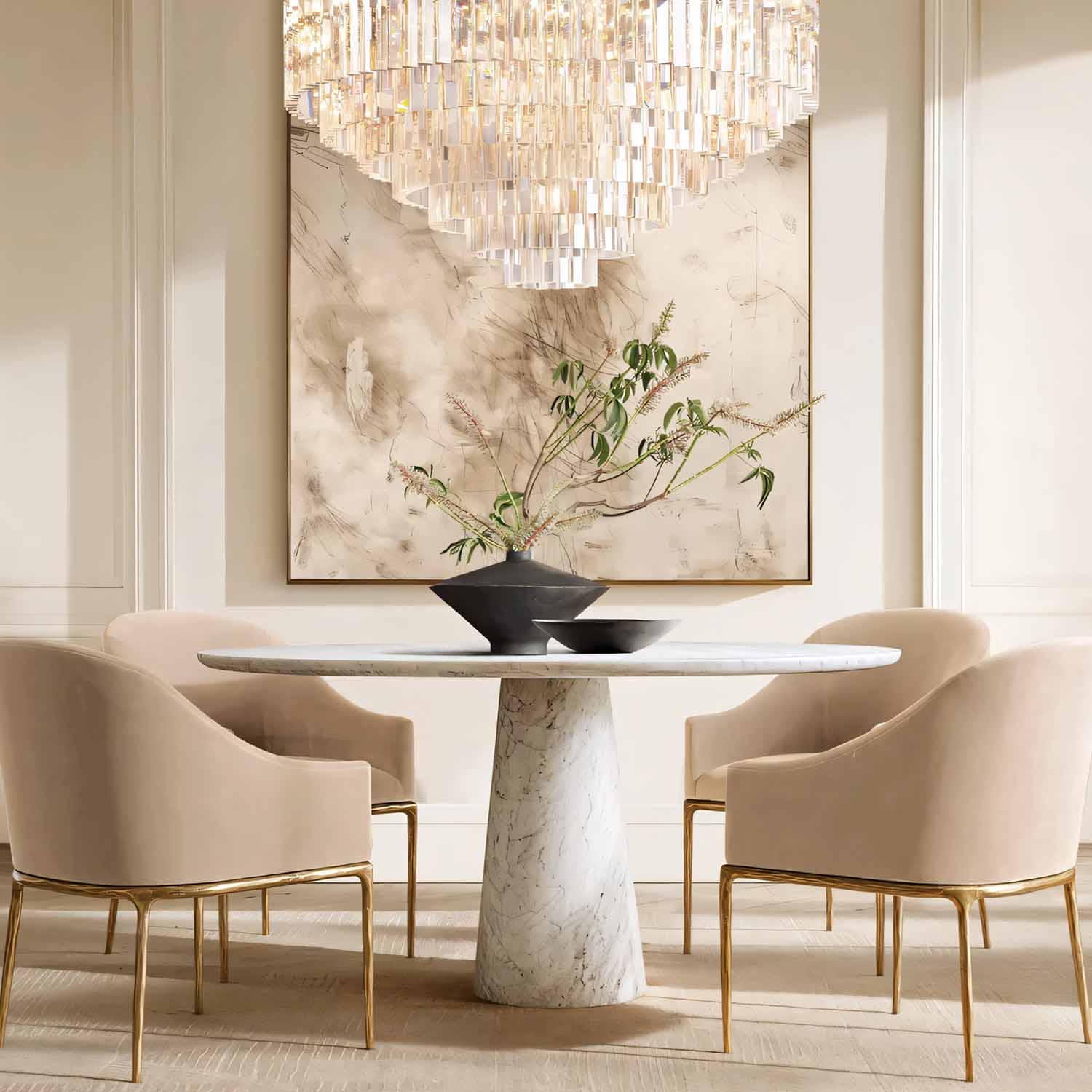 1920s Odeon Round Chandelier