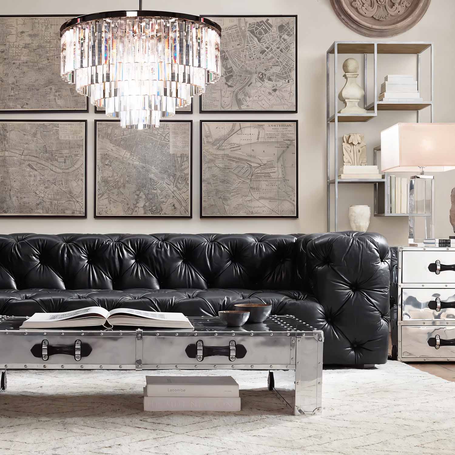 1920s Odeon Round Chandelier