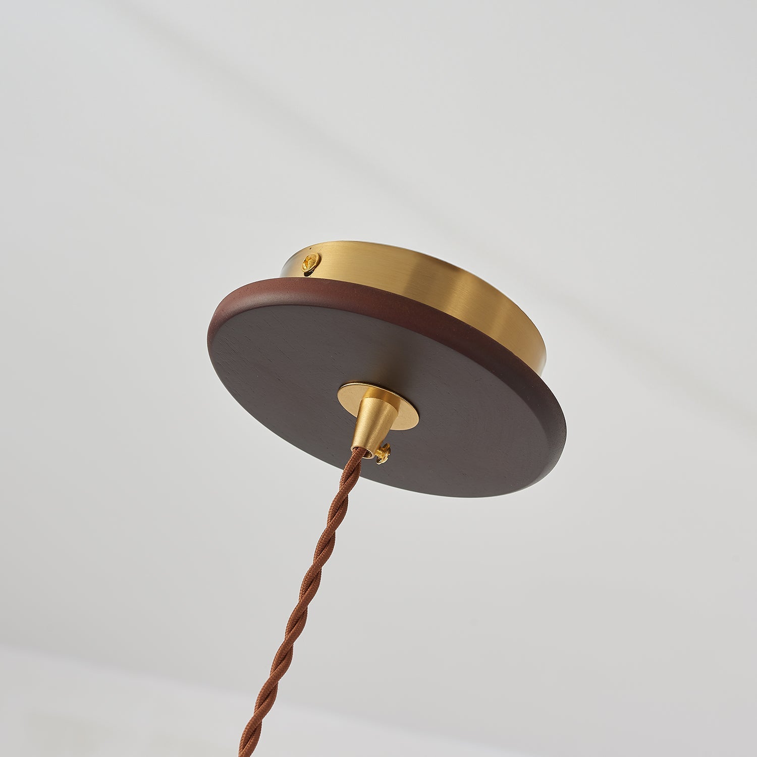 Walnut Rice Paper Pendant Light C