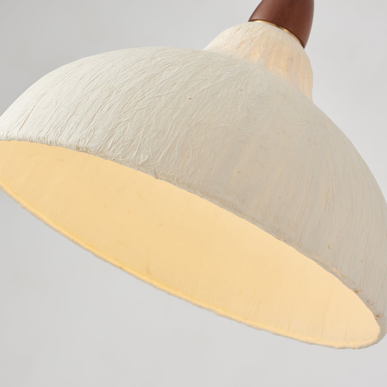 Walnut Rice Paper Pendant Light C