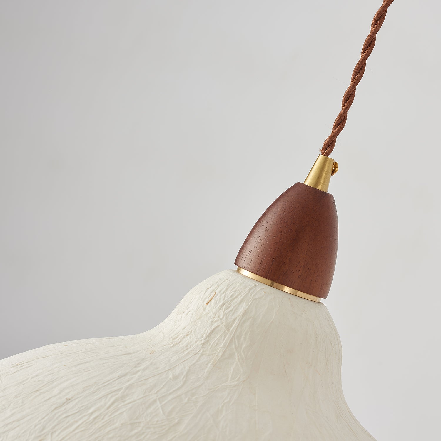 Walnut Rice Paper Pendant Light C