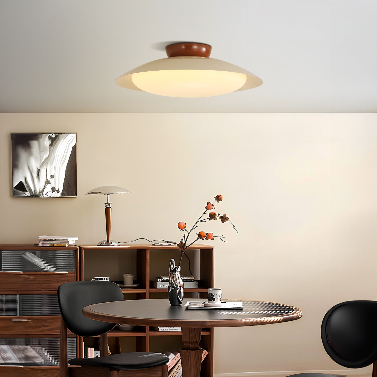 Cream UFO Ceiling Light