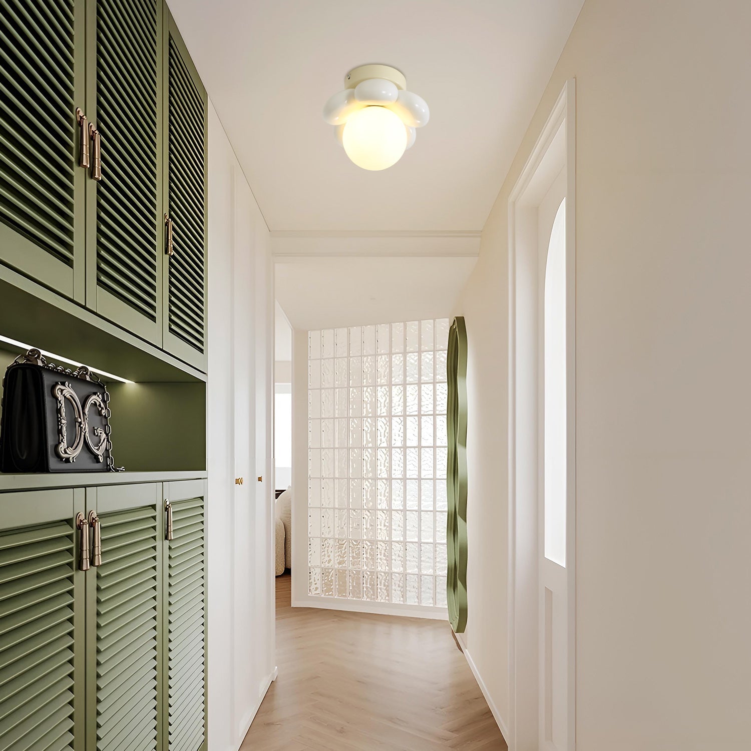 Cream Flower Ceiling Light