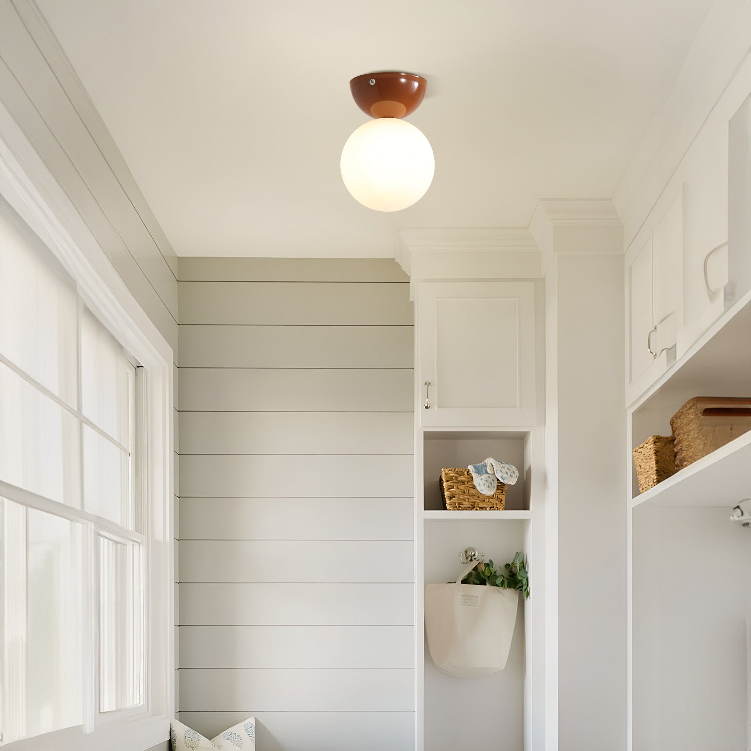 Cream Ball Ceiling Light