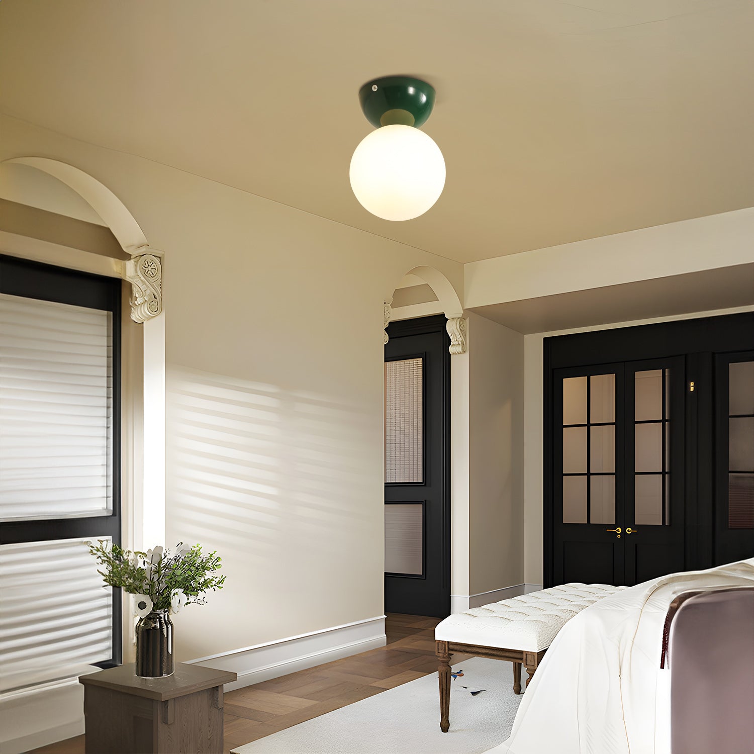 Cream Ball Ceiling Light
