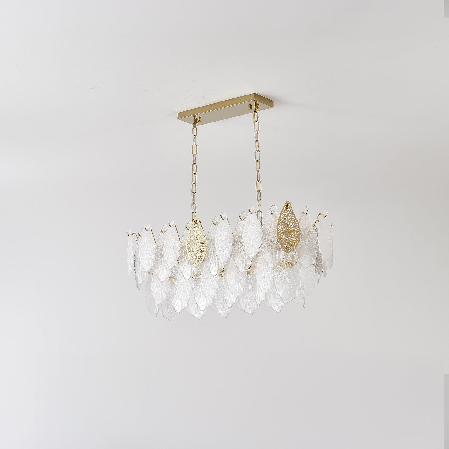 Autumn Leaf Glass Linear Chandelier