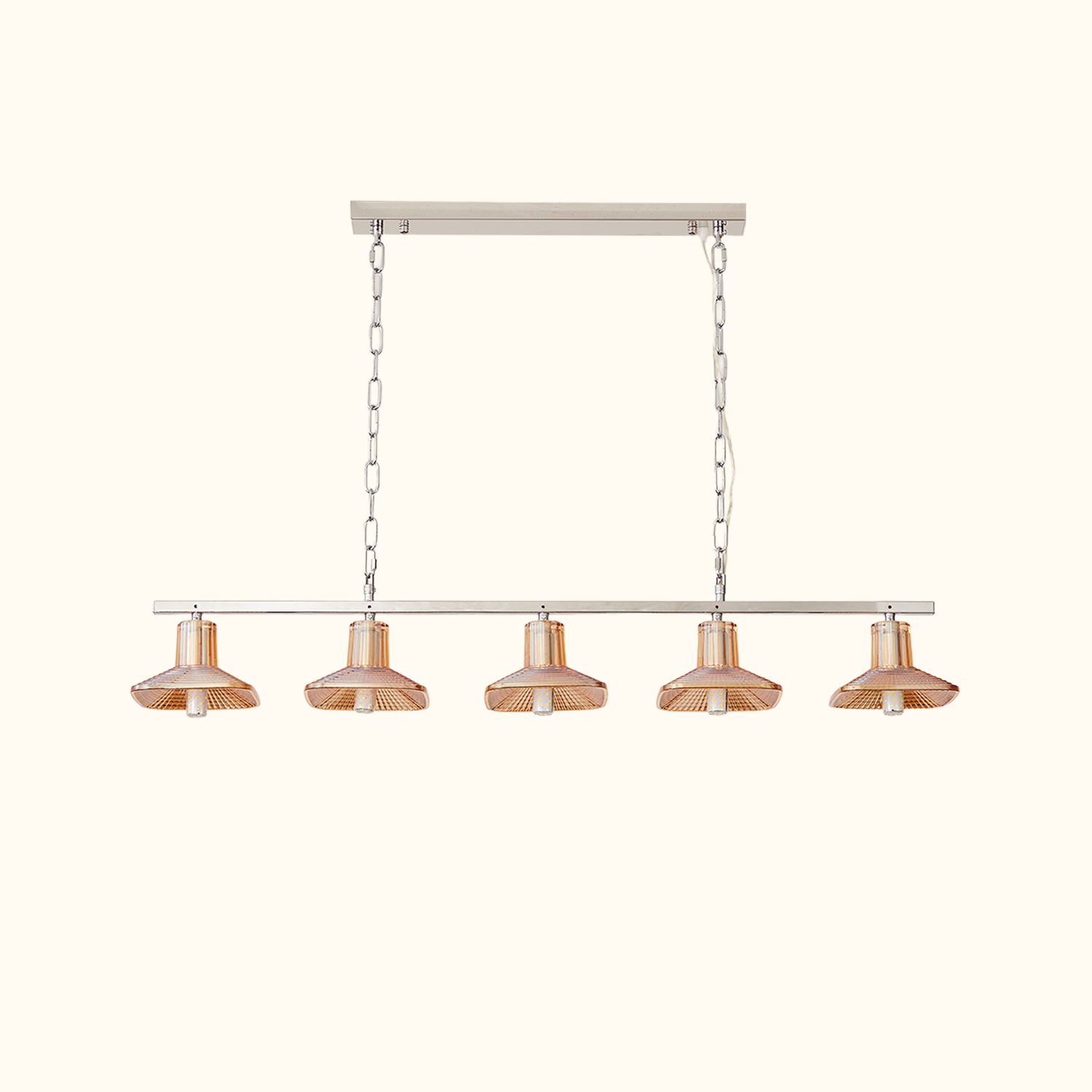 Amber Crystal Linear Pendant Light by Carl 1960s