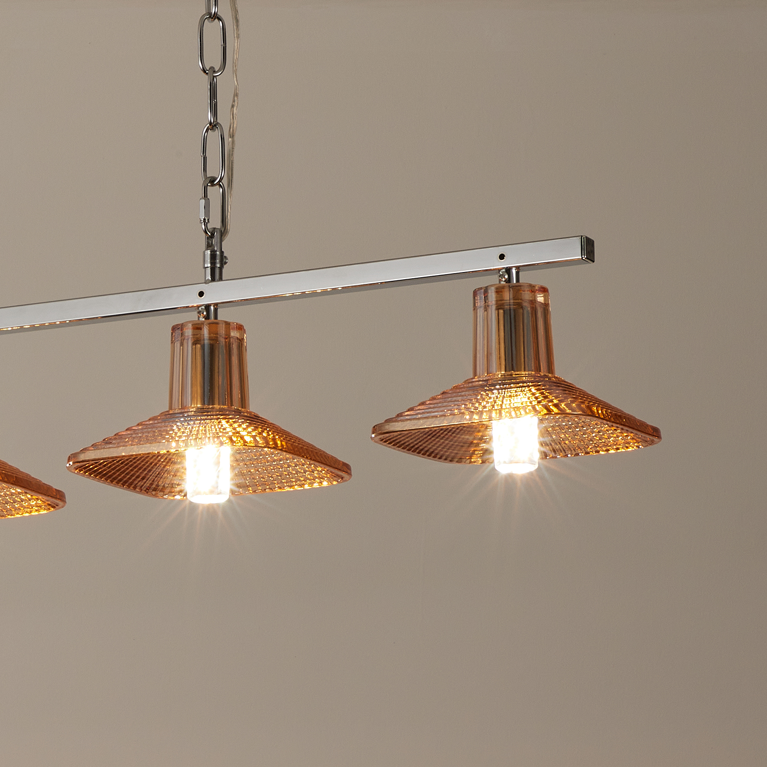 Amber Crystal Linear Pendant Light by Carl 1960s