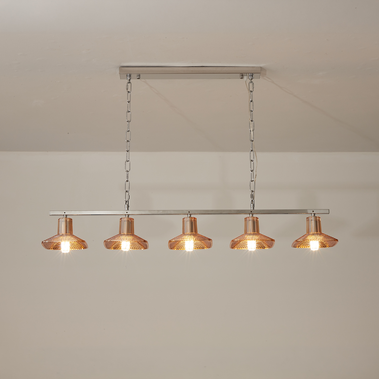 Amber Crystal Linear Pendant Light by Carl 1960s