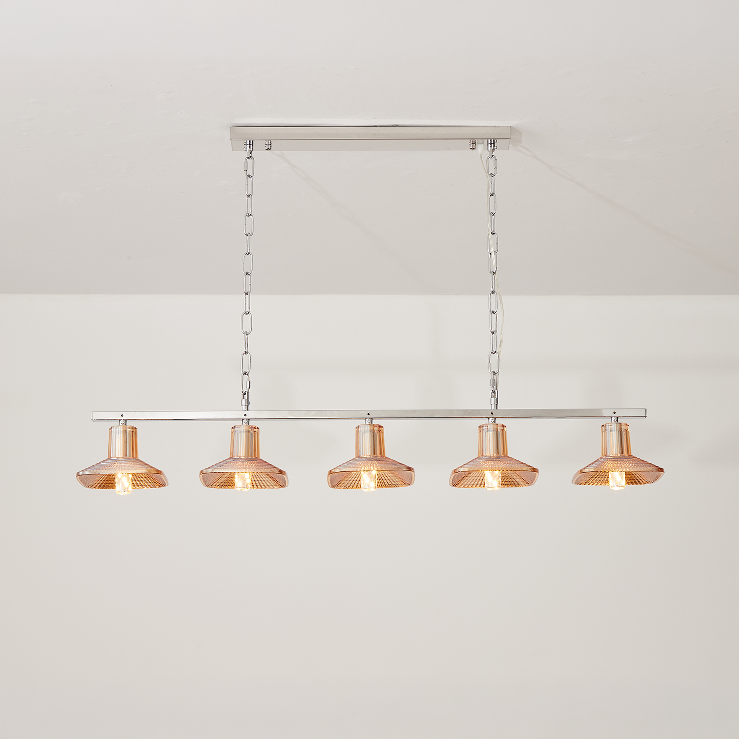 Amber Crystal Linear Pendant Light by Carl 1960s