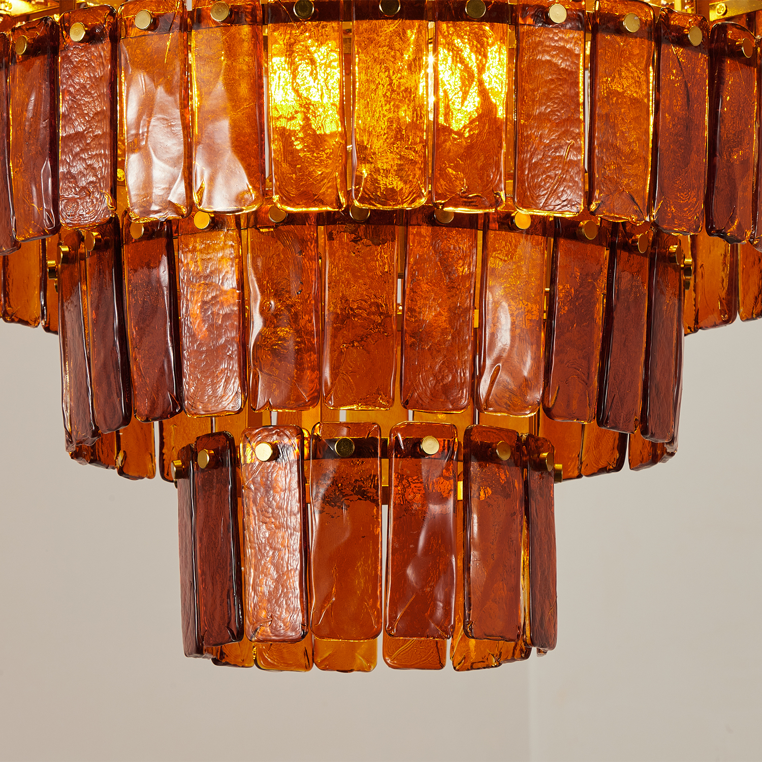 Amber-Murano-Glass-Cascade-Tiered-Chandelier