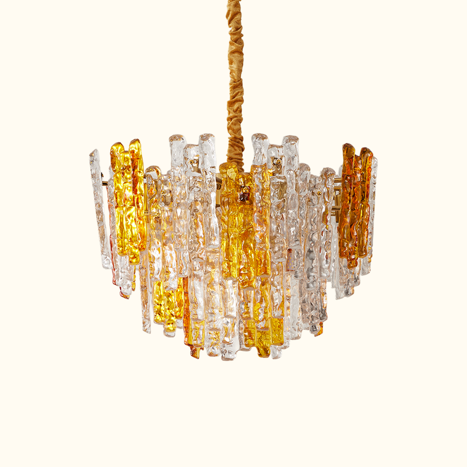 Ambra Murano Tronchi Glass Chandelier