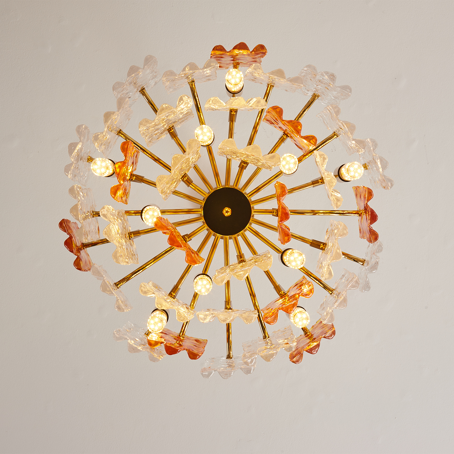Ambra Murano Tronchi Glass Chandelier