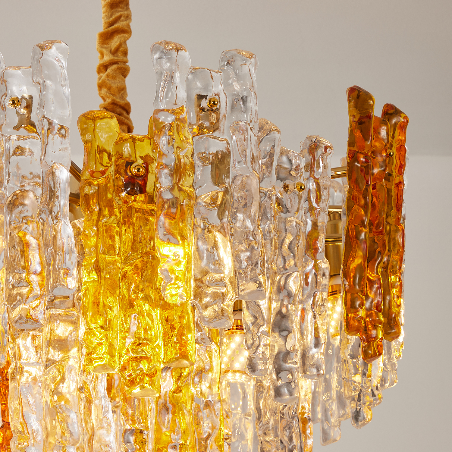 Ambra Murano Tronchi Glass Chandelier