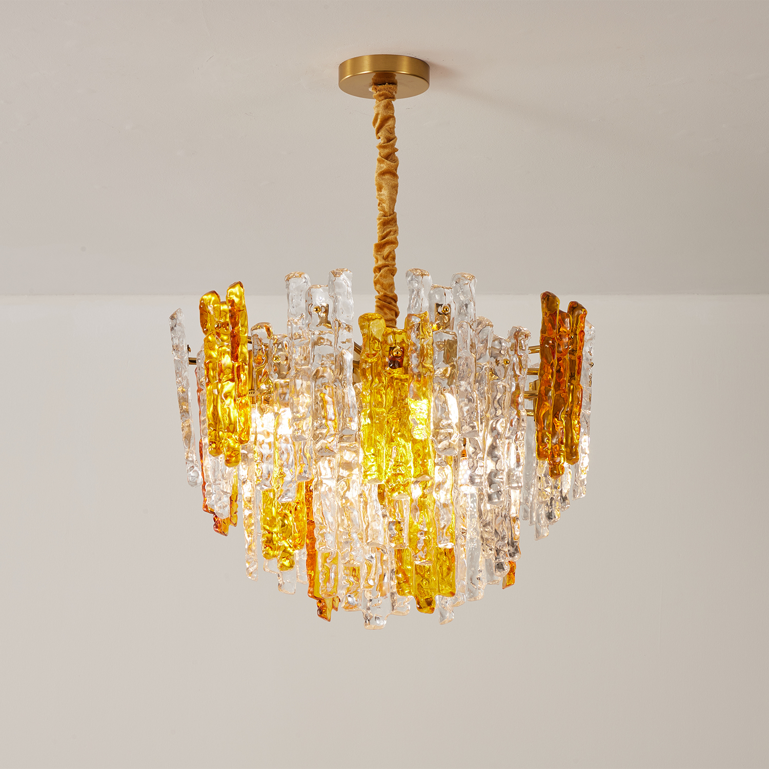 Ambra Murano Tronchi Glass Chandelier