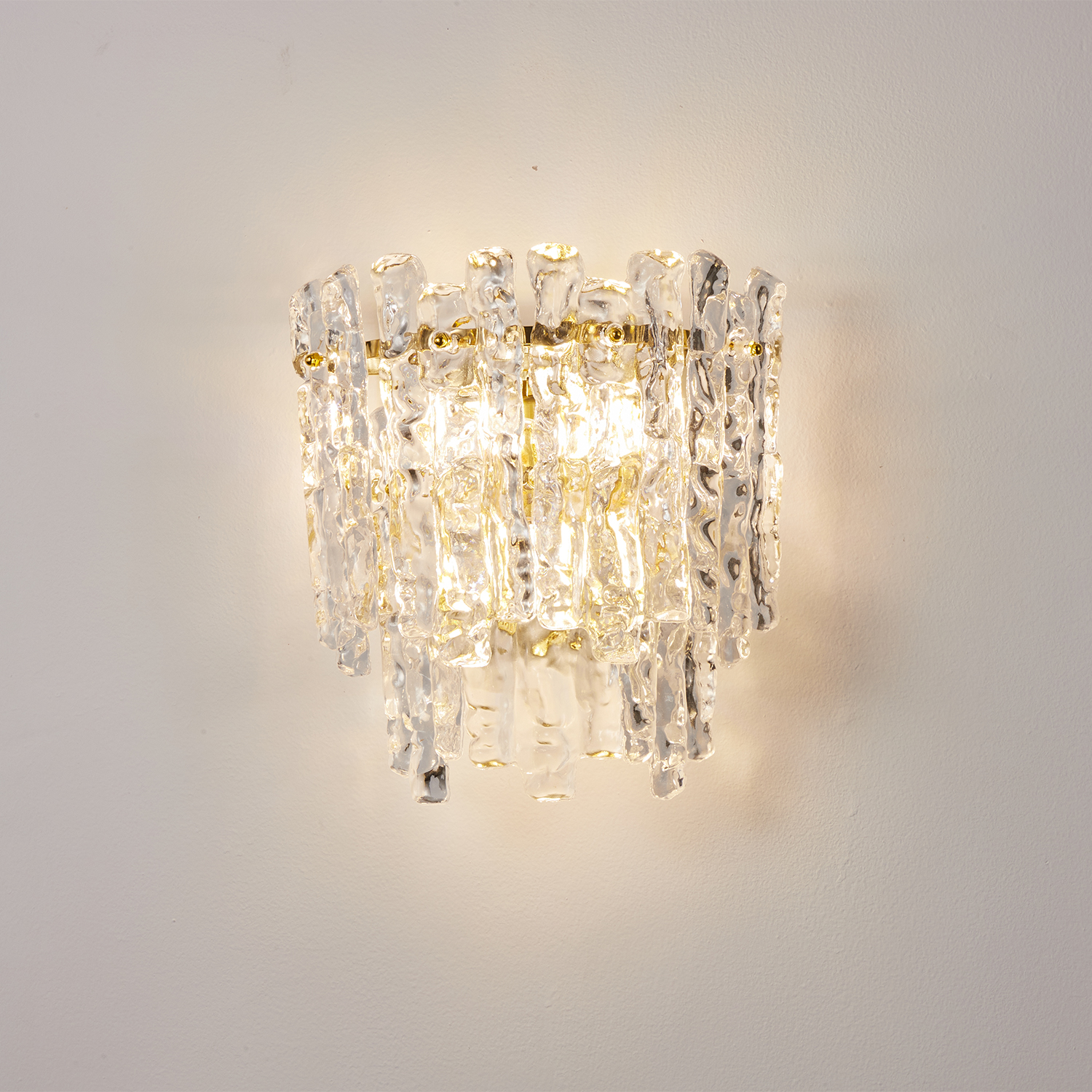 Ambra Murano Tronchi Glass Wall Sconce