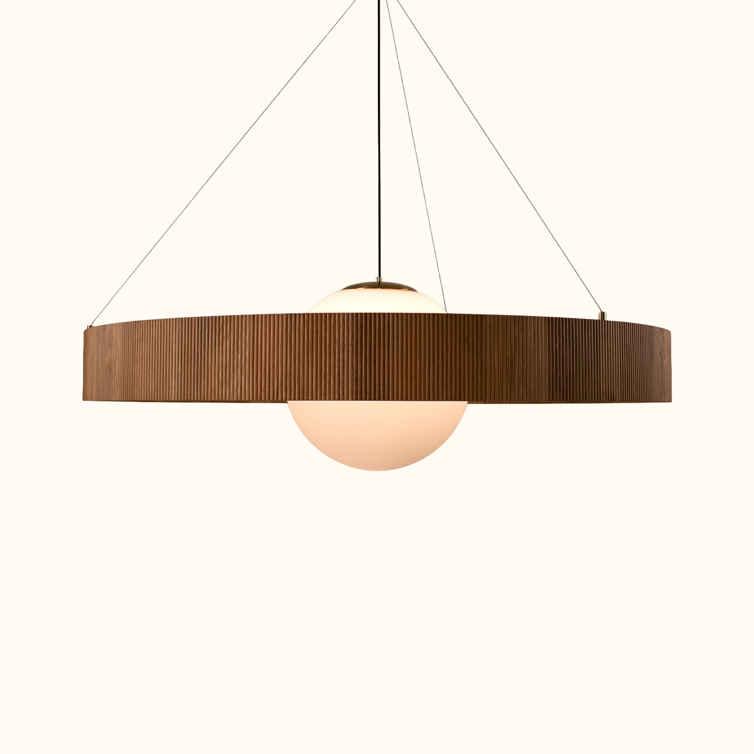 Arena Ring and Globe Chandelier