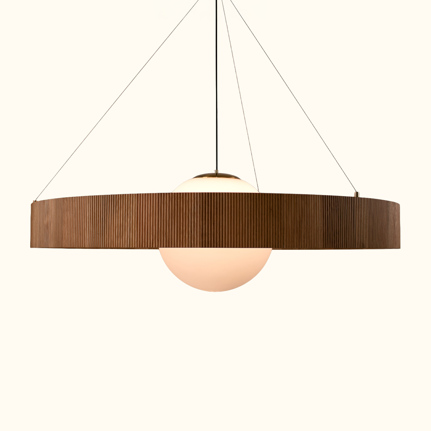 Arena Ring and Globe Chandelier
