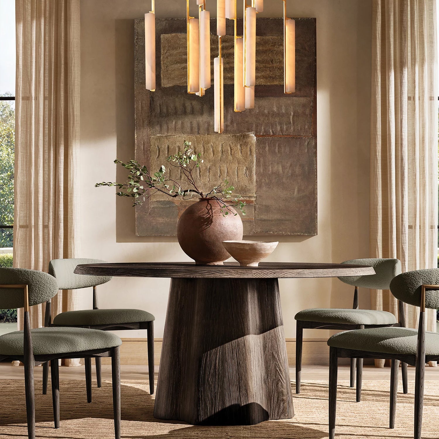 未上传 Audubon Alabaster Round Chandelier