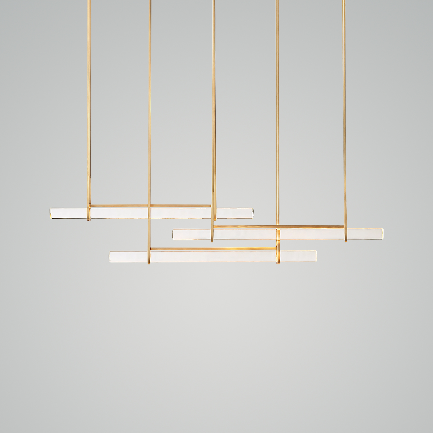 未上传 Audubon Crystal Triple Bar Linear Chandelier