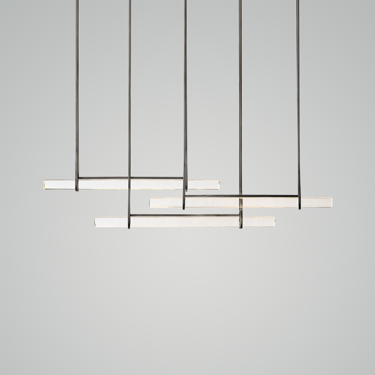 未上传 Audubon Crystal Triple Bar Linear Chandelier