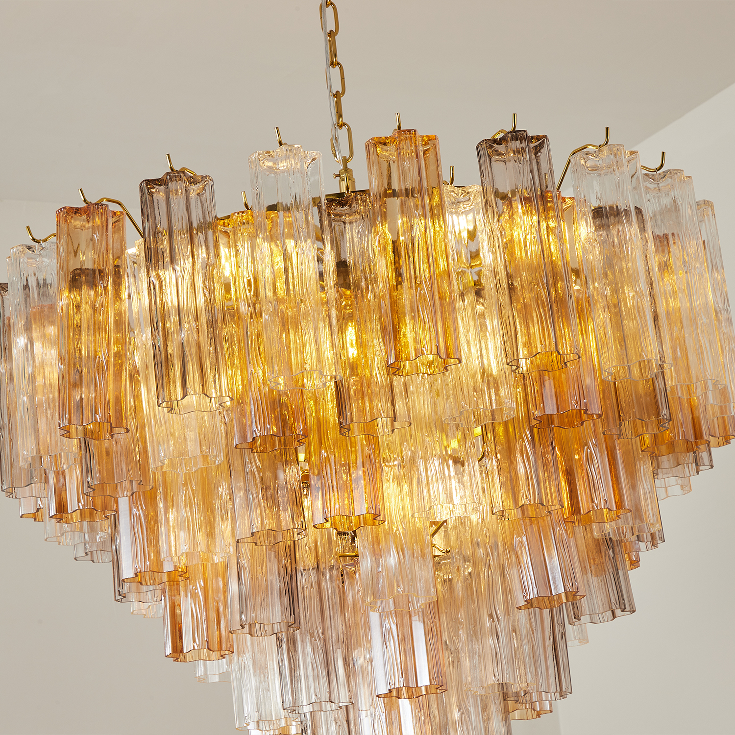 Aurelia Champagne Glass Cascade Chandelier