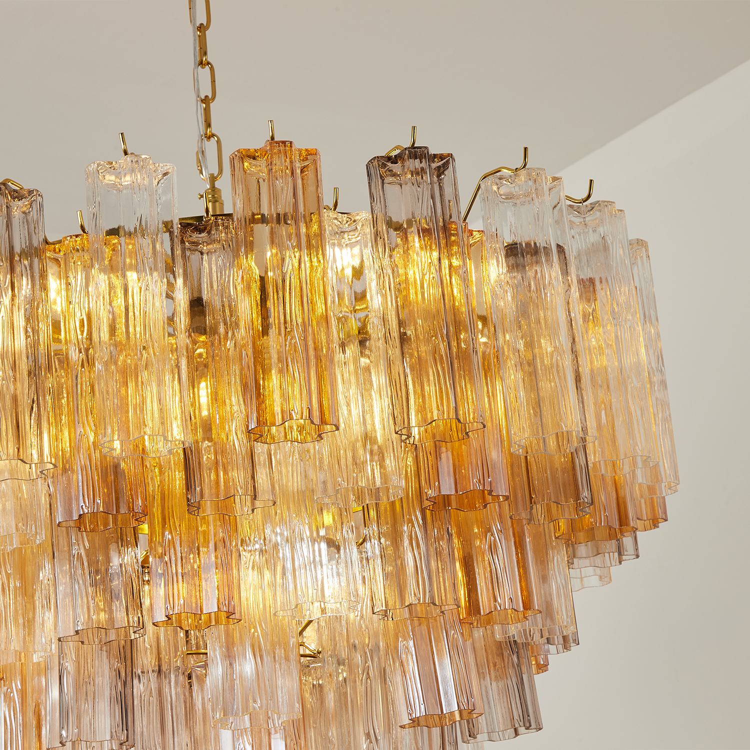 Aurelia Champagne Glass Cascade Chandelier