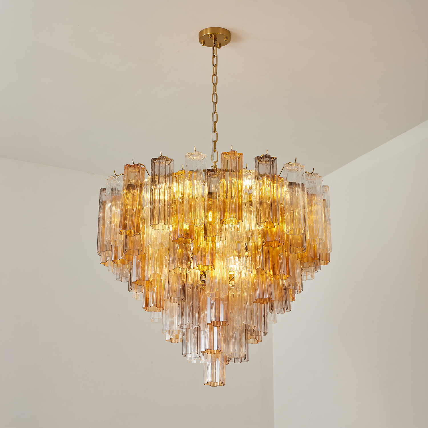 Aurelia Champagne Glass Cascade Chandelier