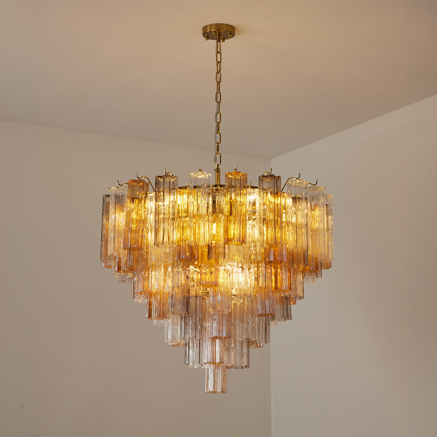 Aurelia Champagne Glass Cascade Chandelier