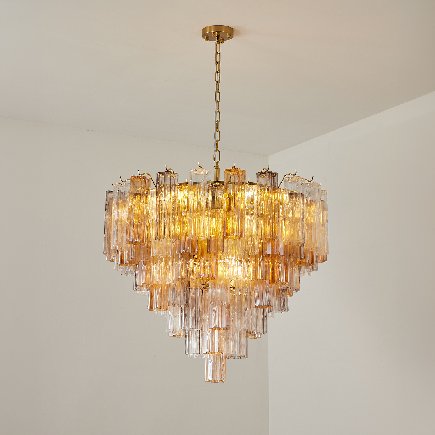 Aurelia Champagne Glass Cascade Chandelier