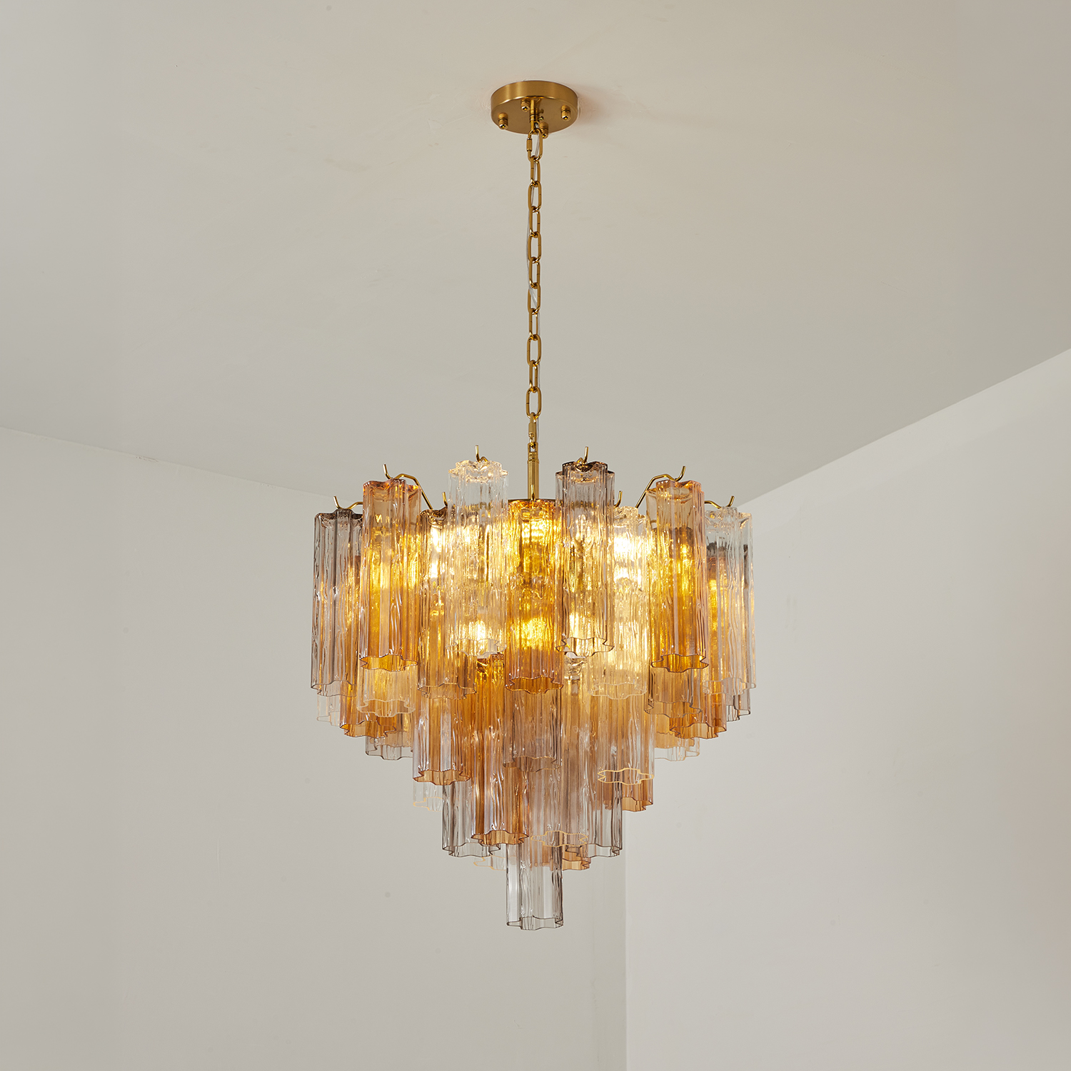 Aurelia Champagne Glass Cascade Chandelier