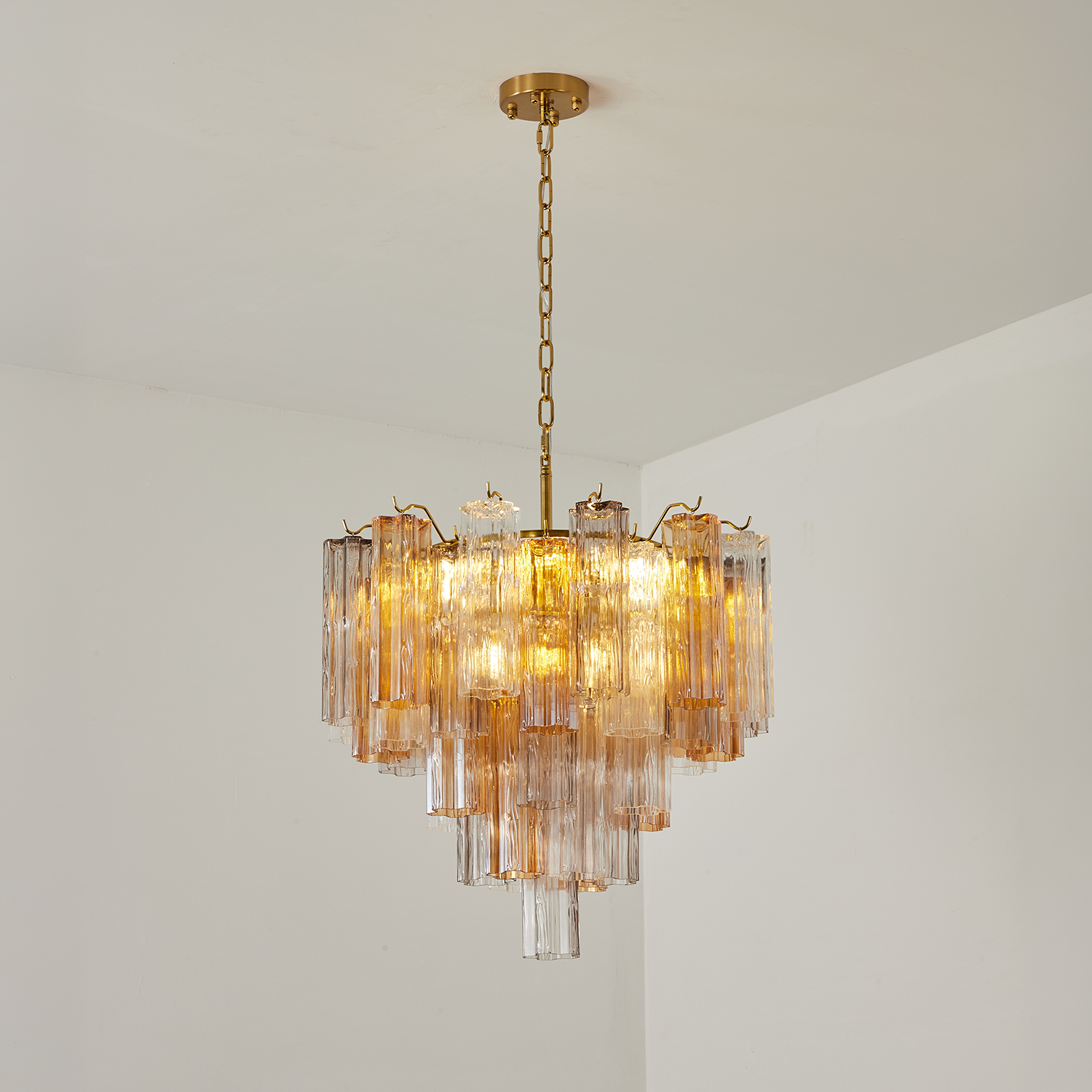 Aurelia Champagne Glass Cascade Chandelier