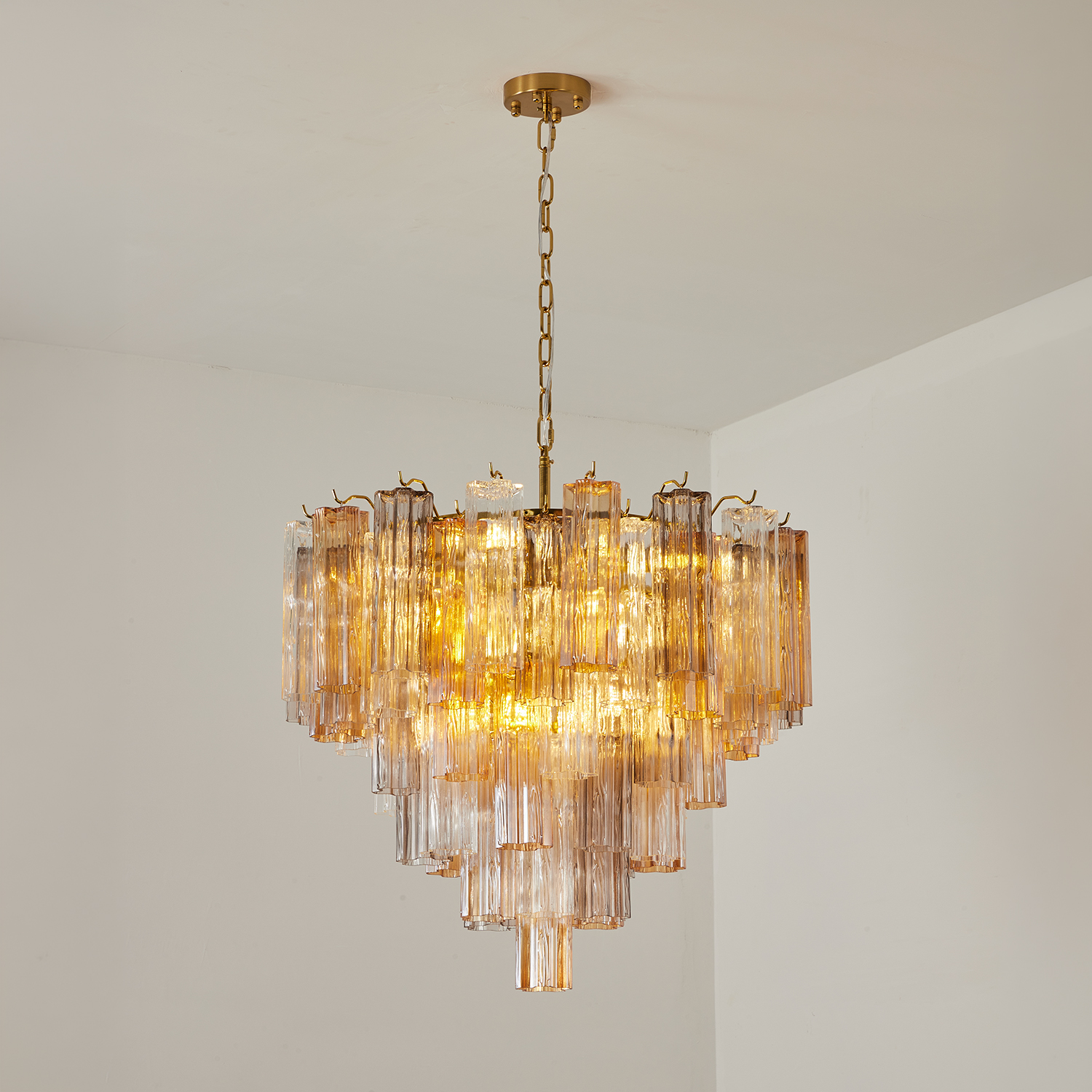 Aurelia Champagne Glass Cascade Chandelier