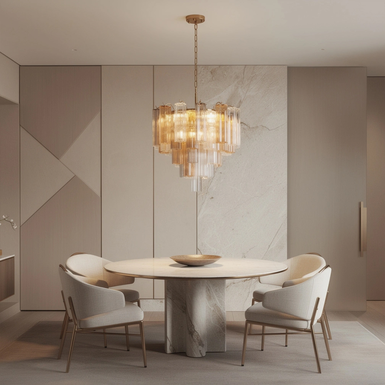 Aurelia Champagne Glass Cascade Chandelier