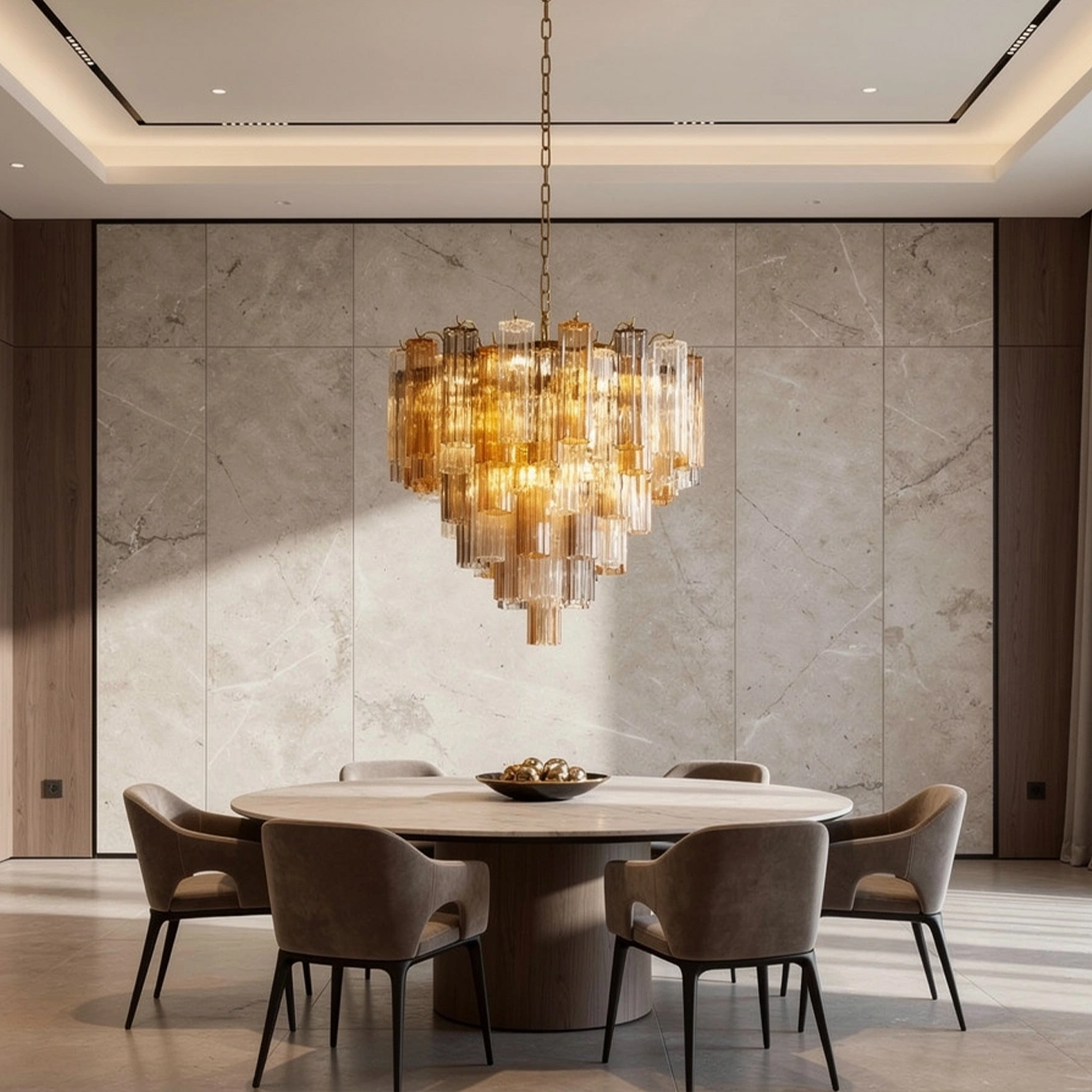 Aurelia Champagne Glass Cascade Chandelier