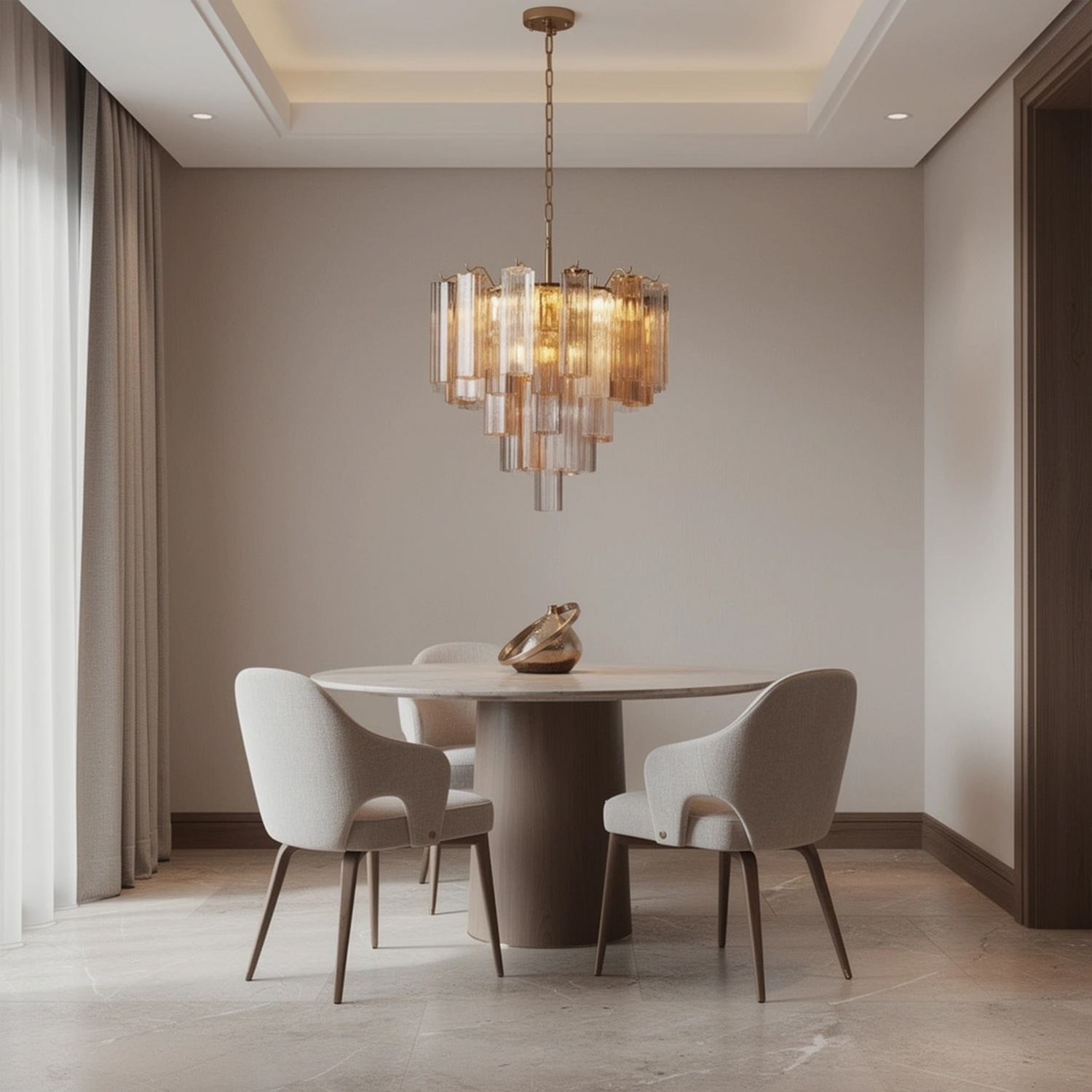 Aurelia Champagne Glass Cascade Chandelier