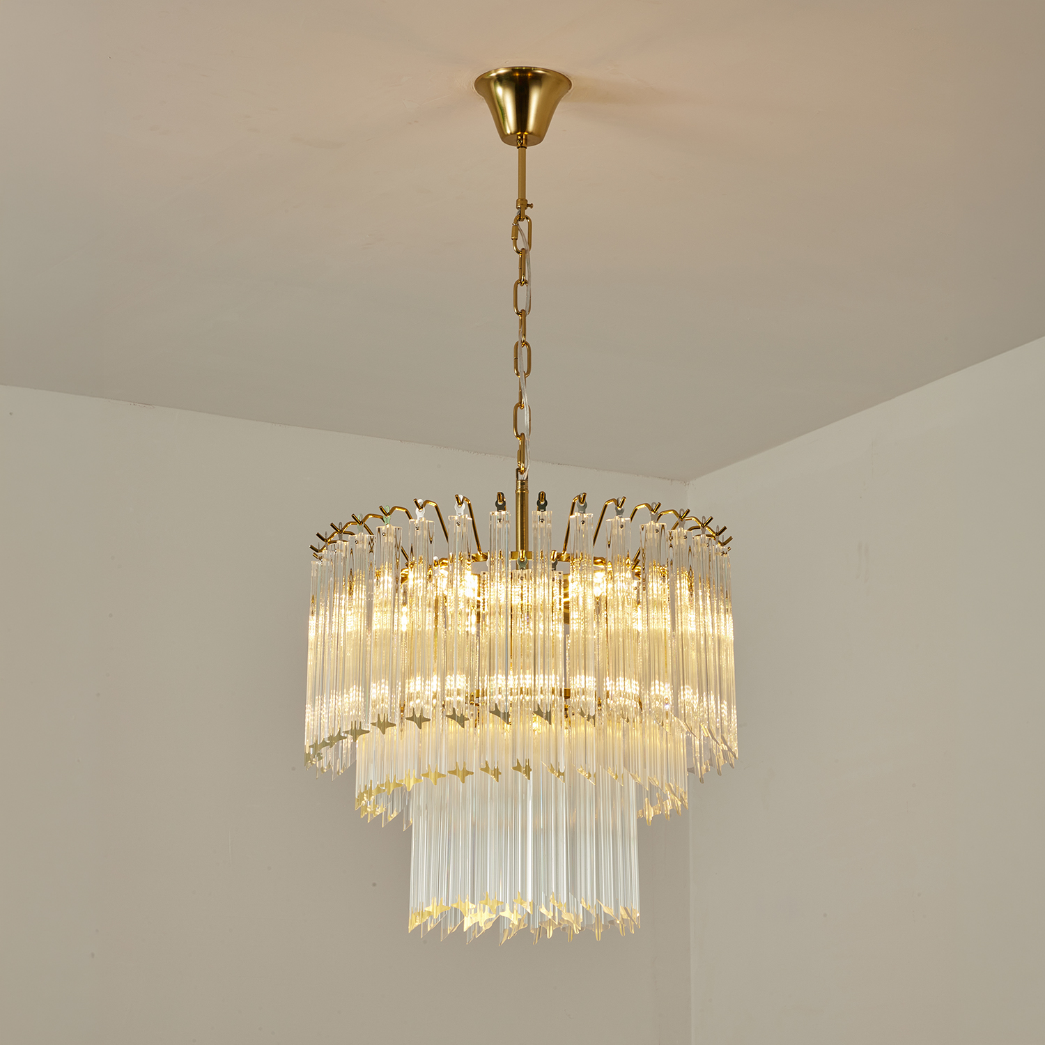 Aurelia Clear Glass Cascade Chandelier
