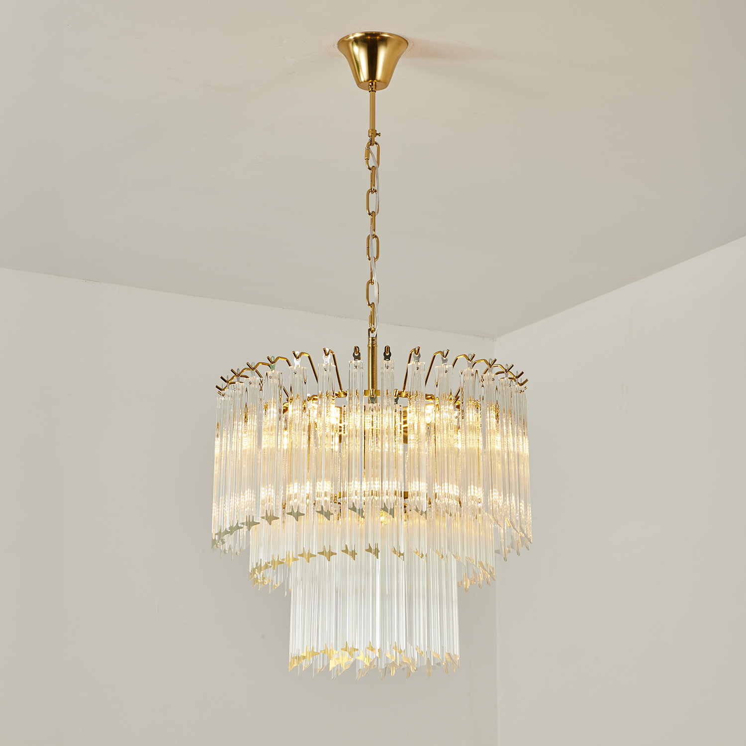 Aurelia Clear Glass Cascade Chandelier