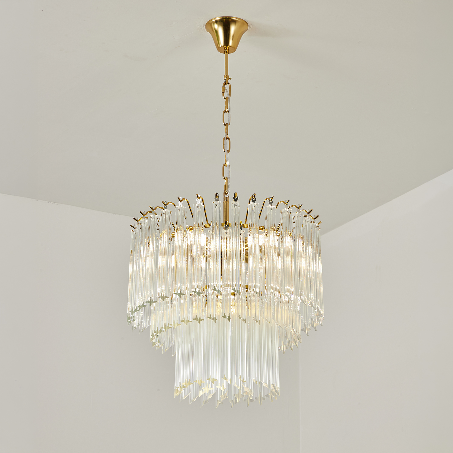 Aurelia Clear Glass Cascade Chandelier