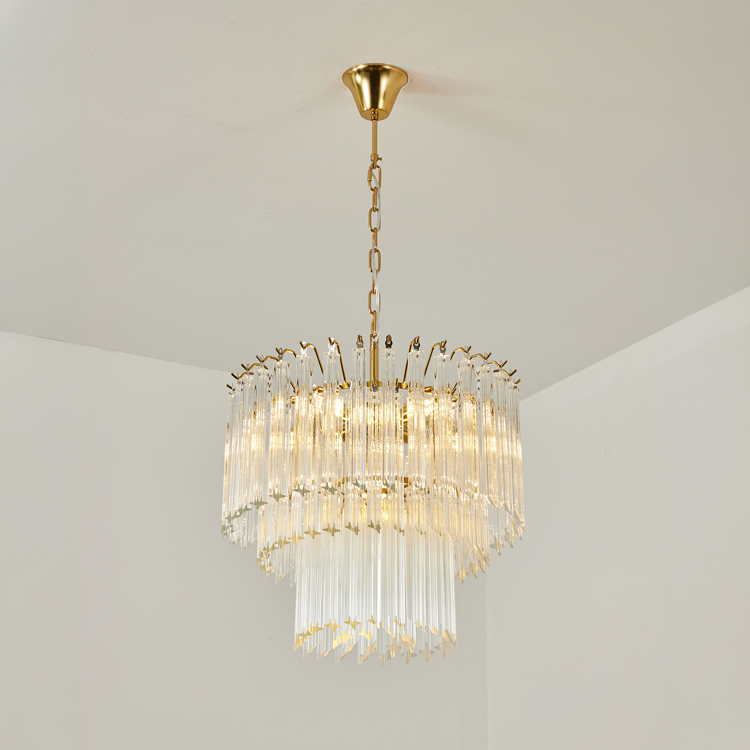 Aurelia Clear Glass Cascade Chandelier