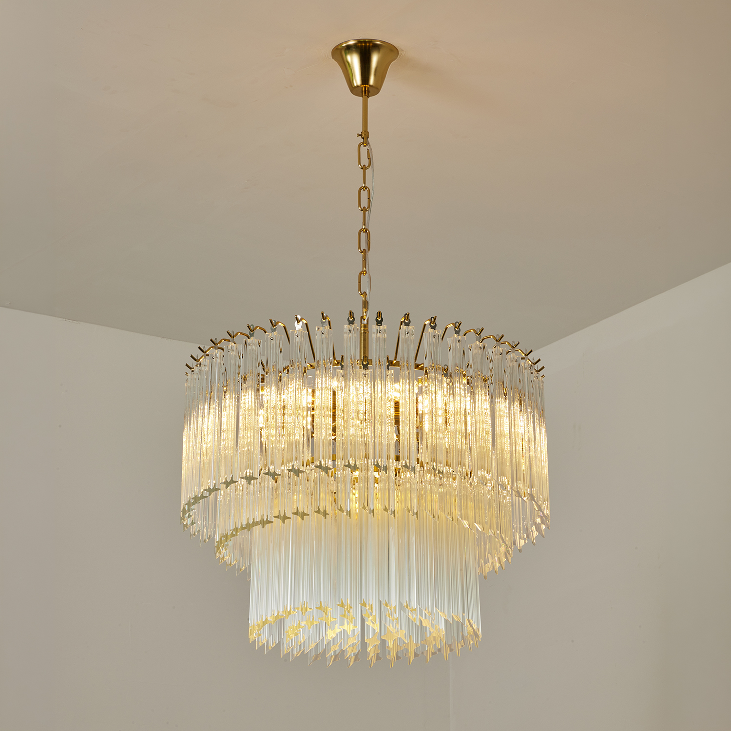 Aurelia Clear Glass Cascade Chandelier